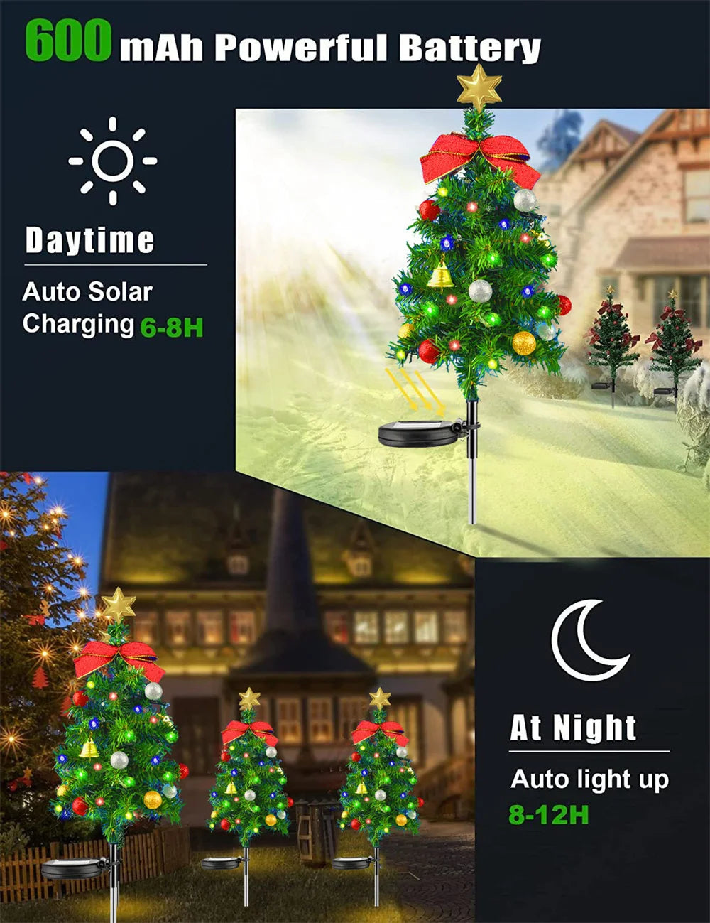 Solar Powered Christmas Tree